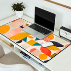 mid century geometry abstract shapes bauhaus Desk Mat Gallery Image 2