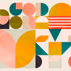 mid century geometry abstract shapes bauhaus Coffee Mug Gallery Image 2