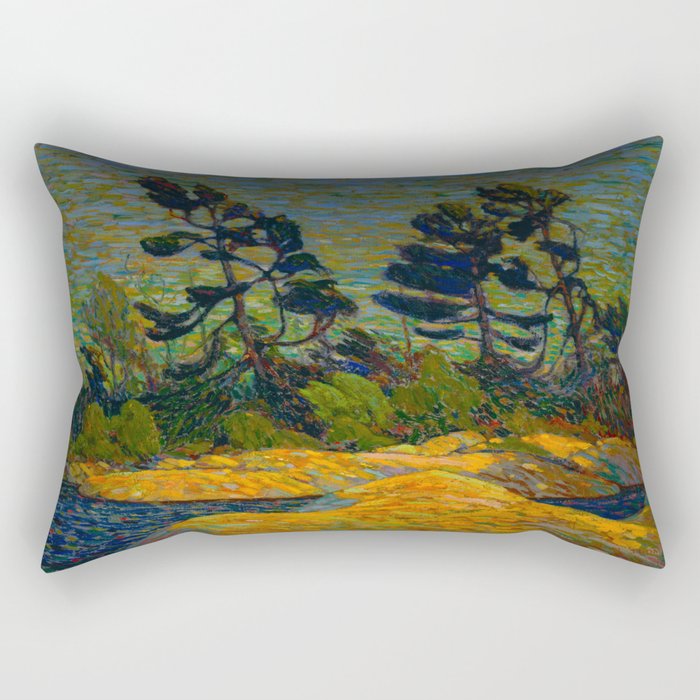 Tom Thomson Byng Inlet Georgian Bay winter 1914-1915 Canadian Landscape Artist Rectangular Pillow Gallery Image 2