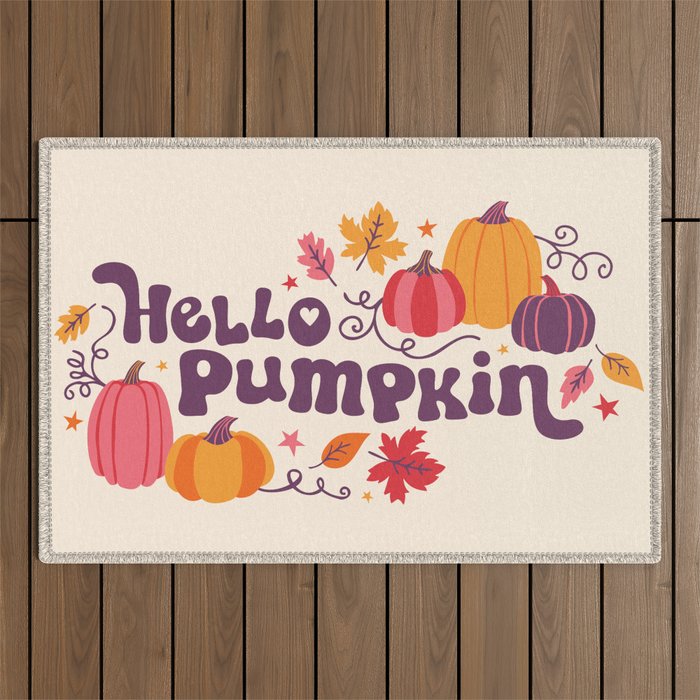 Hello Pumpkin Outdoor Rug Gallery Image 1