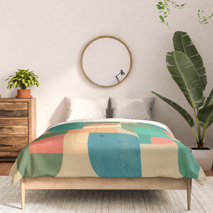 Mid-century tropical birds Comforter Gallery Image 3