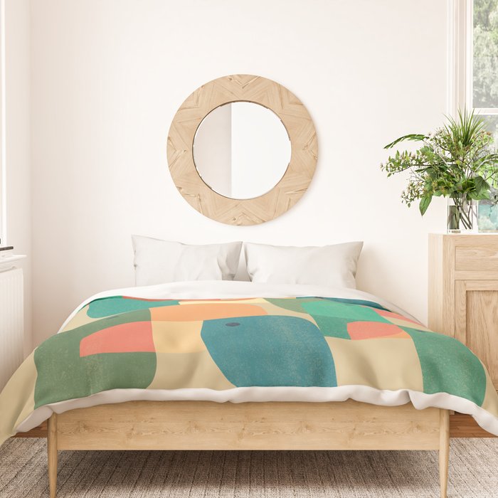 Mid-century tropical birds Duvet Cover Gallery Image 3
