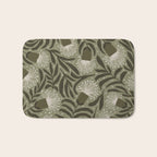 Whimsical Florals / Cream & Green Bath Mat Gallery Image 1