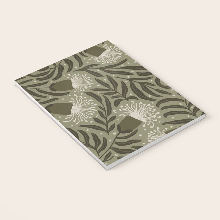 Whimsical Florals / Cream & Green Notebook Gallery Image 3