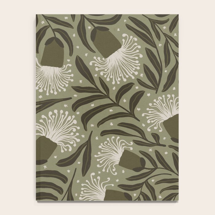 Whimsical Florals / Cream & Green Notebook Gallery Image 4