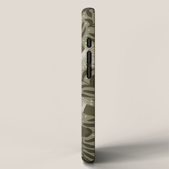 Whimsical Florals / Cream & Green iPhone Case Gallery Image 2