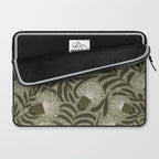 Whimsical Florals / Cream & Green Laptop Sleeve Gallery Image 2