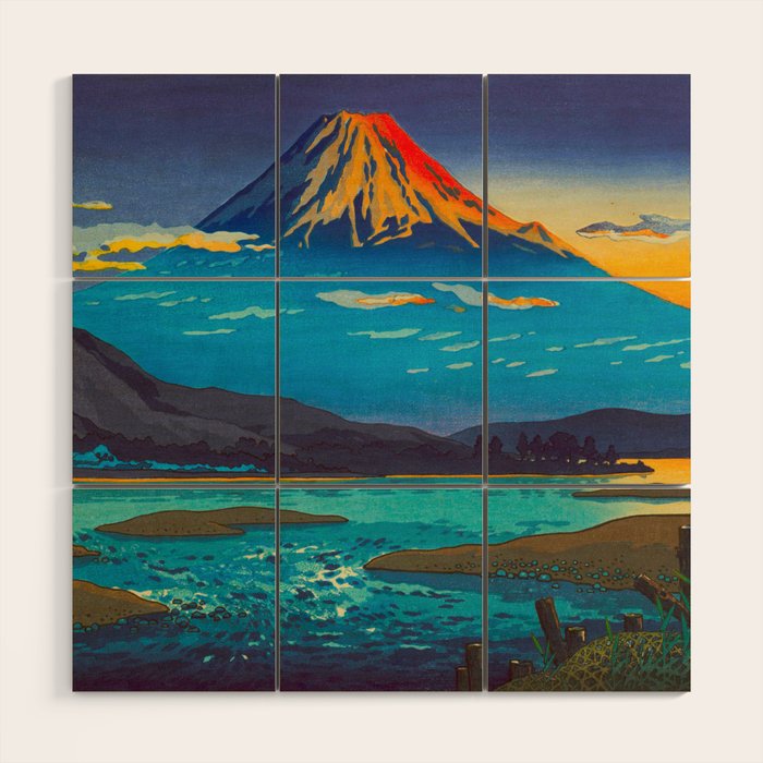 Tsuchiya Koitsu Tokaido Fujikawa Japanese Woodblock Print Sunset Colorful Hues Mountain Landscape Wood Wall Art Gallery Image 1