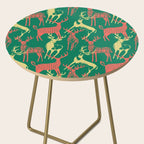 Green christmas reindeer animal pattern Side Table Gallery Image 2