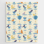 Garden Bird feeding antique white Jigsaw Puzzle Gallery Image 1