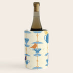 Garden Bird feeding antique white Wine Chiller Gallery Image 2