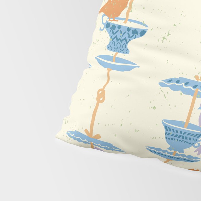 Garden Bird feeding antique white Pillow Sham Gallery Image 4