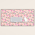 Dainty Blooms Pattern - Pink Desk Mat Gallery Image 1