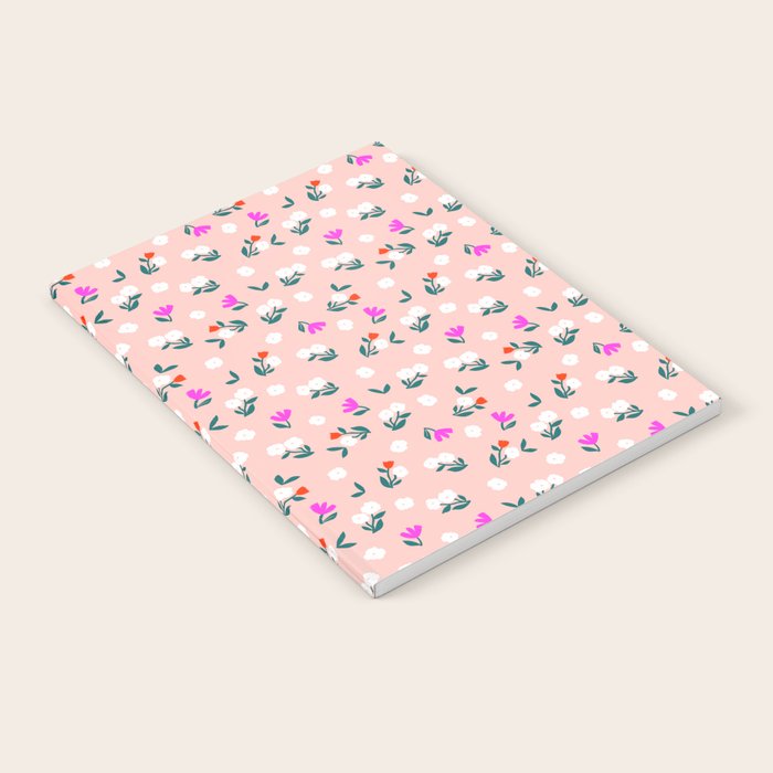 Dainty Blooms Pattern - Pink Notebook Gallery Image 1