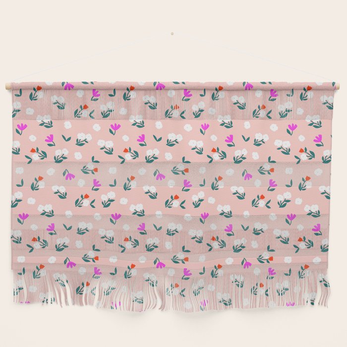 Dainty Blooms Pattern - Pink Wall Hanging Gallery Image 1