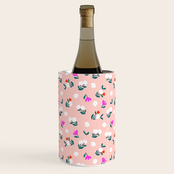 Dainty Blooms Pattern - Pink Wine Chiller Gallery Image 3