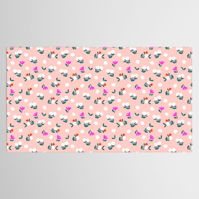Dainty Blooms Pattern - Pink Tablecloth Gallery Image 2