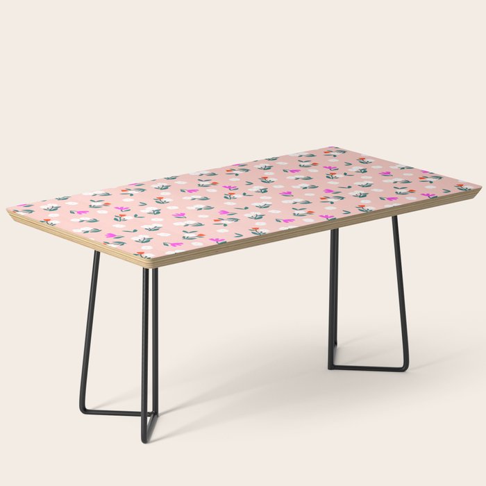 Dainty Blooms Pattern - Pink Coffee Table Gallery Image 1