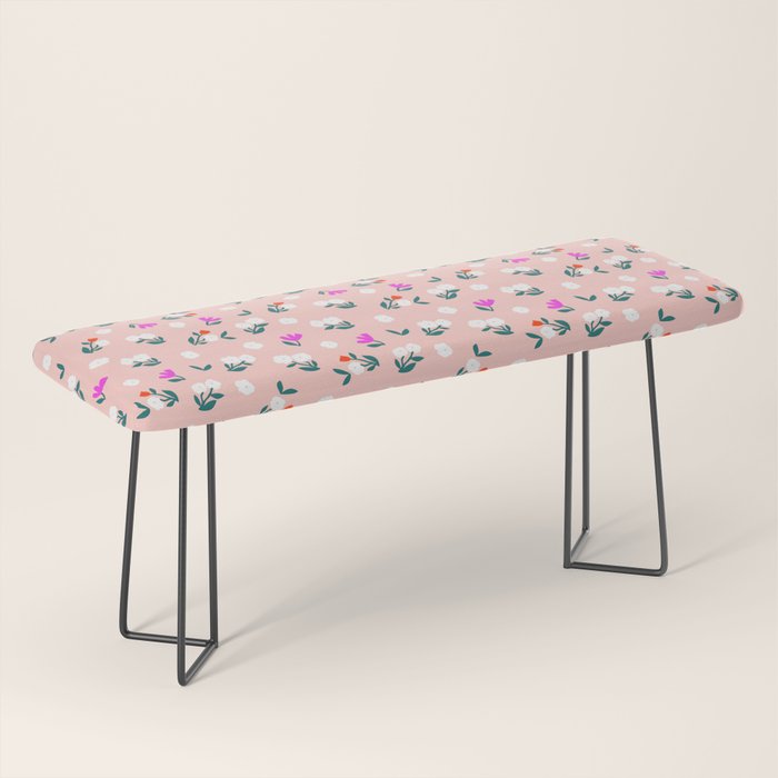 Dainty Blooms Pattern - Pink Bench Gallery Image 1