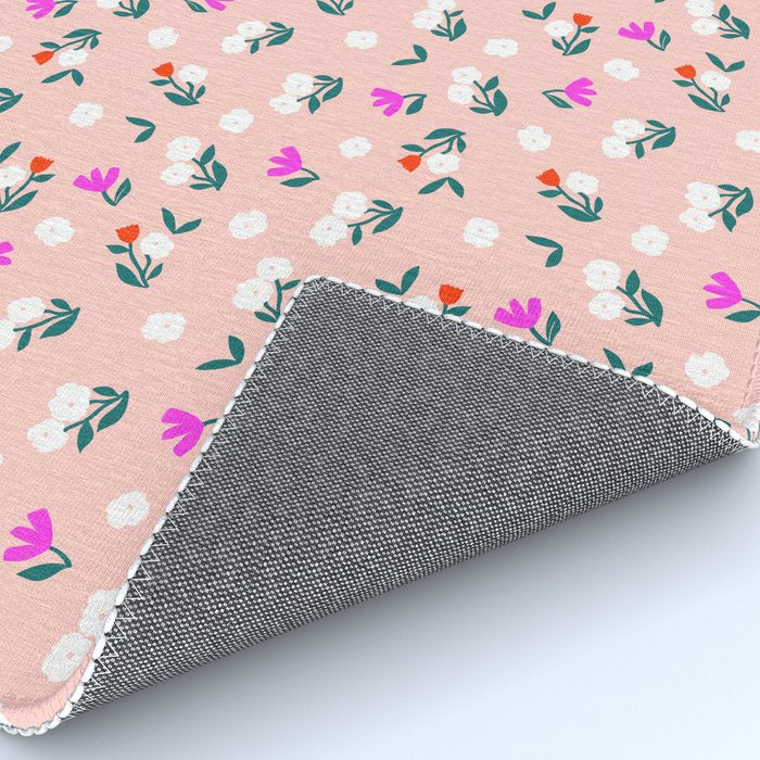 Dainty Blooms Pattern - Pink Rug Gallery Image 4