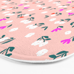 Dainty Blooms Pattern - Pink Bath Mat Gallery Image 3