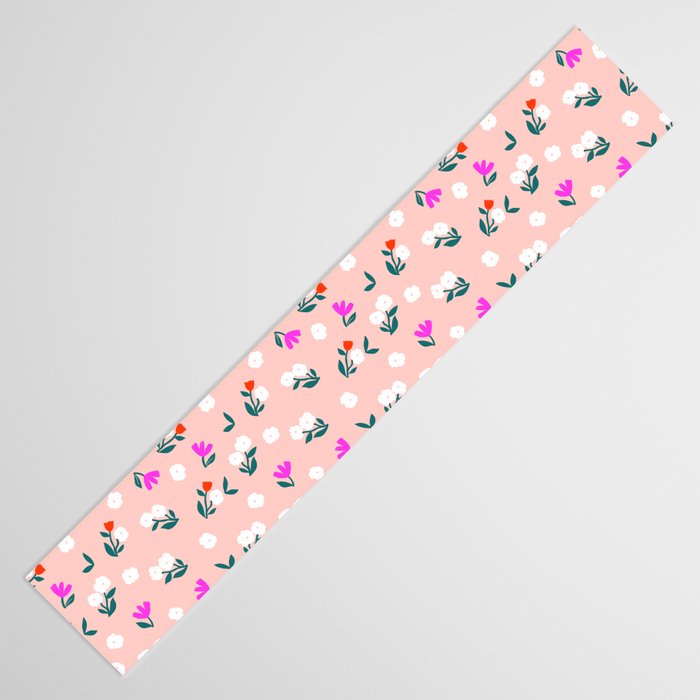 Dainty Blooms Pattern - Pink Table Runner Gallery Image 3