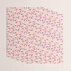 Dainty Blooms Pattern - Pink Wrapping Paper Gallery Image 3