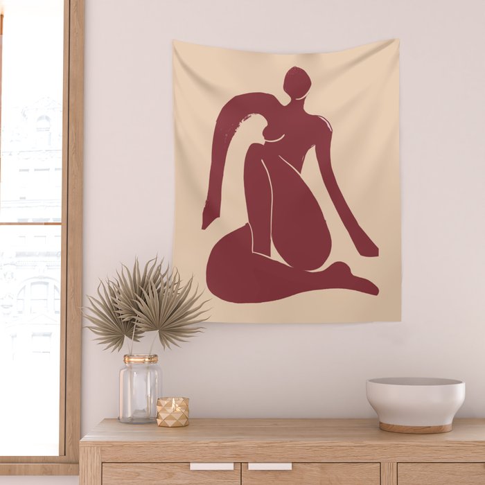 Abstract Art Female Figure 30 Wall Tapestry Gallery Image 2