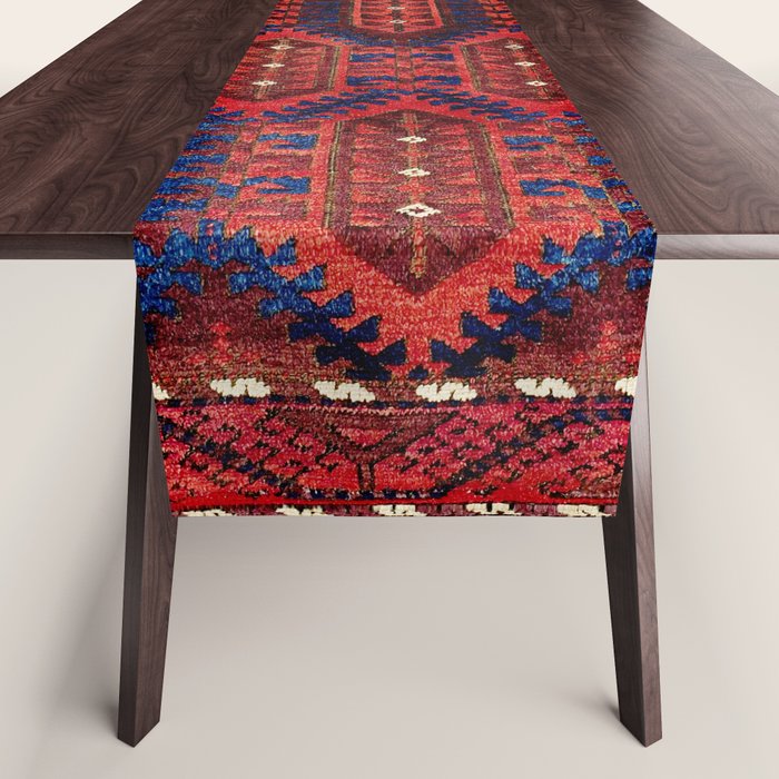 Baluch  Antique  Khorasan Persian Rug Print Table Runner Gallery Image 1