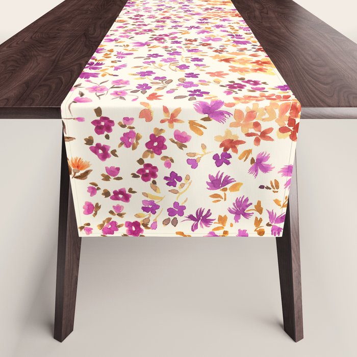 Pink summer blooming Table Runner Gallery Image 1
