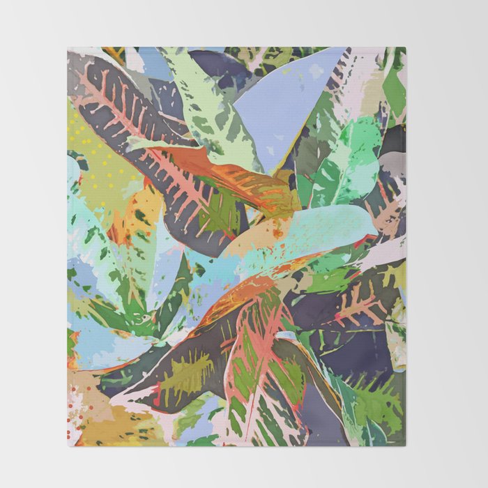 Jungle Plants Throw Blanket Gallery Image 2