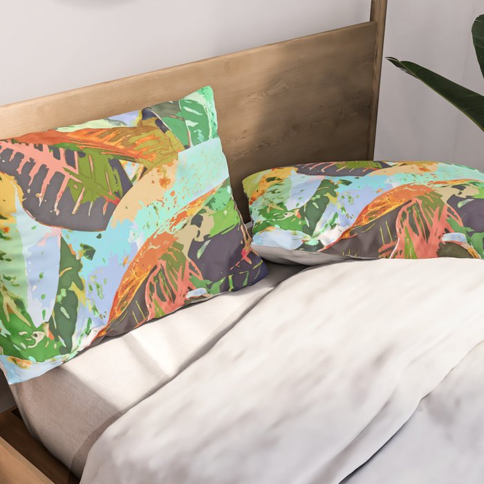 Jungle Plants Pillow Sham Gallery Image 2