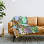 Jungle Plants Throw Blanket Gallery Image 1