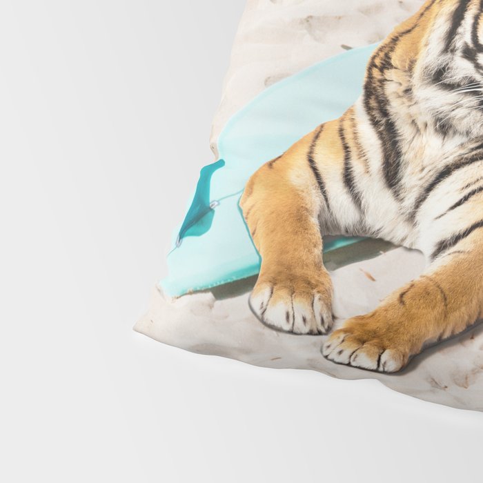 Tiger's Surf Beach Pillow Sham Gallery Image 4