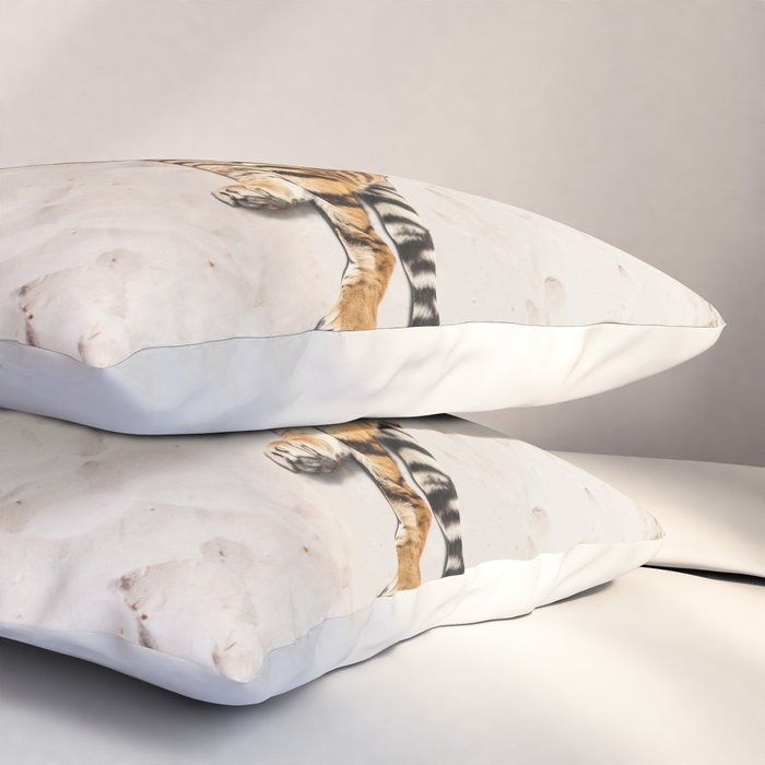 Tiger's Surf Beach Pillow Sham Gallery Image 3