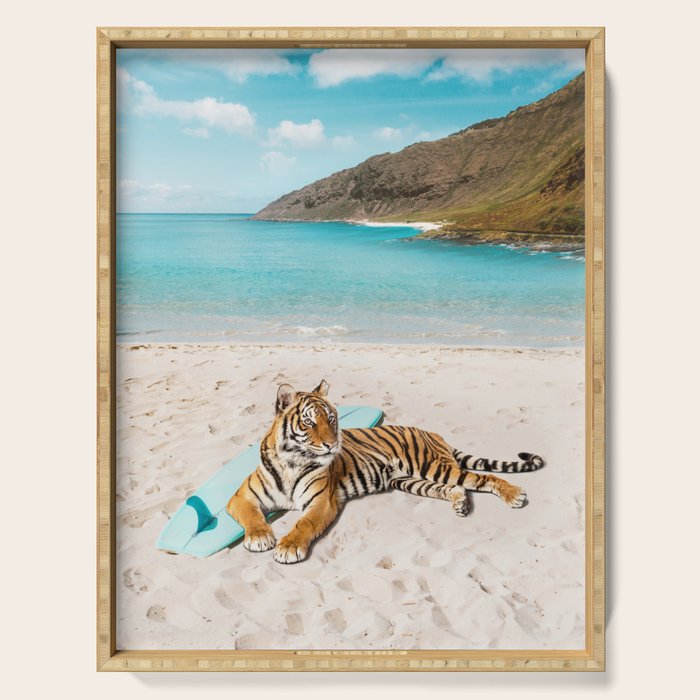 Tiger's Surf Beach Serving Tray Gallery Image 1