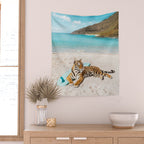 Tiger's Surf Beach Wall Tapestry Gallery Image 2