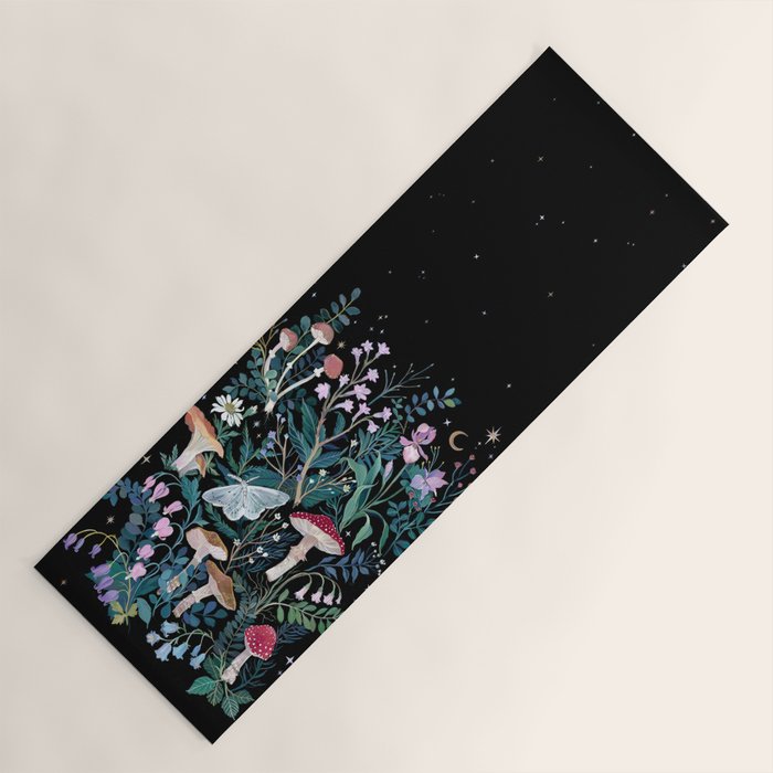 Night Mushrooms Yoga Mat