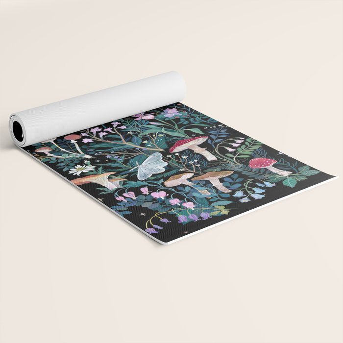 Night Mushrooms Yoga Mat Gallery Image 2