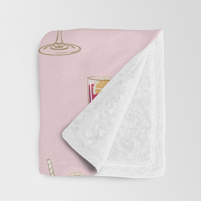 Glam Cocktails Theme Throw Blanket Gallery Image 3