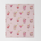 Glam Cocktails Theme Throw Blanket Gallery Image 2