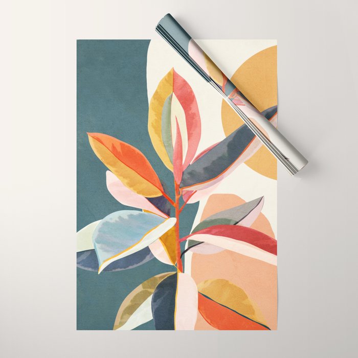 Colorful Branching Out 01 Wrapping Paper Gallery Image 1
