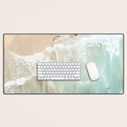 Soft Coastal Beach Scene Desk Mat Gallery Image 1