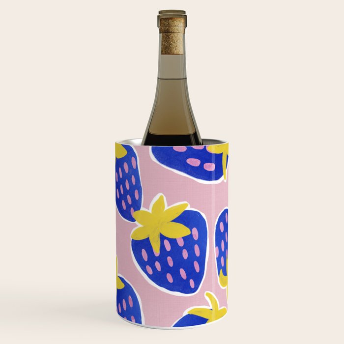 Blue Strawberries Wine Chiller Gallery Image 1