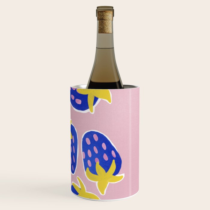 Blue Strawberries Wine Chiller Gallery Image 3