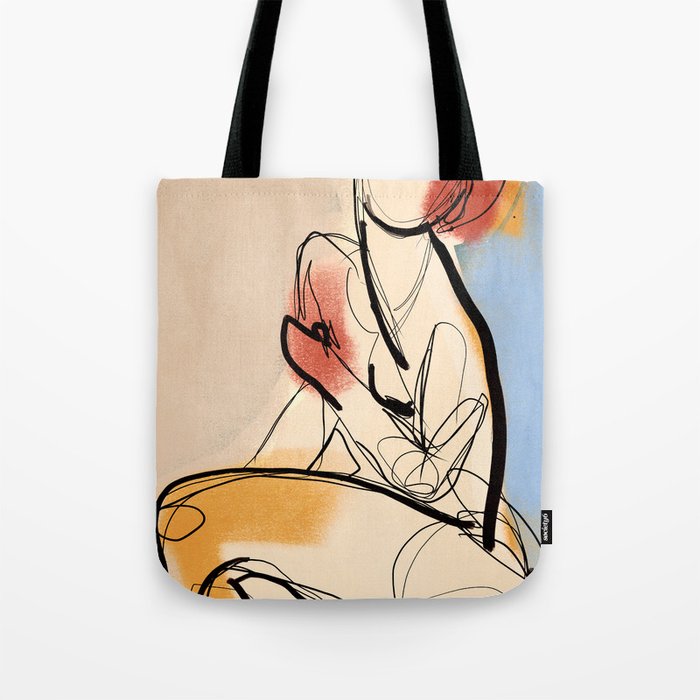Female Figure Line Art 7 Tote Bag Gallery Image 1
