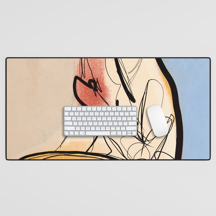 Female Figure Line Art 7 Desk Mat Gallery Image 1