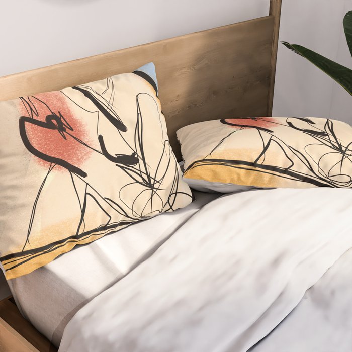 Female Figure Line Art 7 Pillow Sham Gallery Image 2