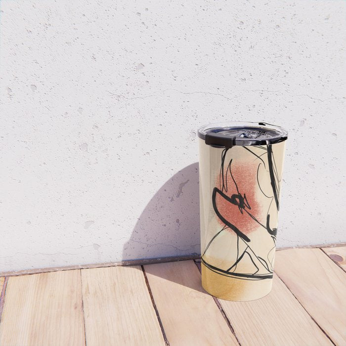 Female Figure Line Art 7 Travel Mug Gallery Image 4