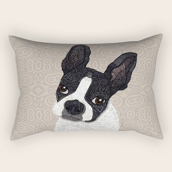 Boston Terrier 2015 Rectangular Pillow Gallery Image 2